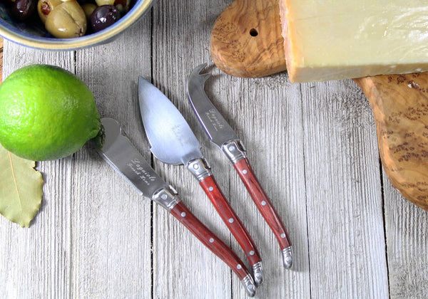 3-Piece Cheese Knife - Pakkawood  | Laguiole