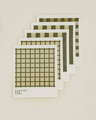 Swedish Dishcloths - Sage/Olive (Set of 6) | Hawkins New York