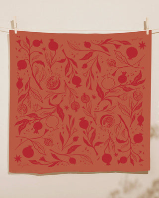 Pomegranate Cotton Tea Towel | Elana Gabrielle