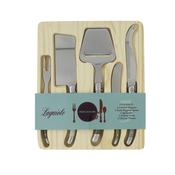 5-Piece Cheese Knife - Shades of Green | Laguiole
