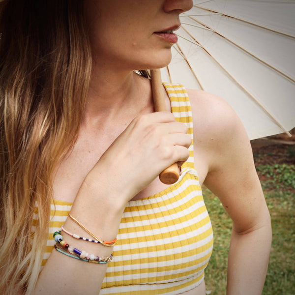 Thinnest Line Bracelet - Fairway Green | Alice Rise