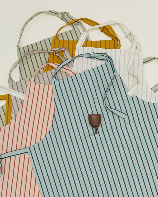 Striped Apron - Sage/Olive | Hawkins New York