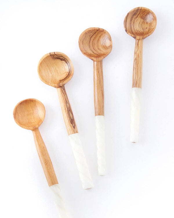 Spiral Handle Wild Olive Coffee Spoon | Swahili African Modern