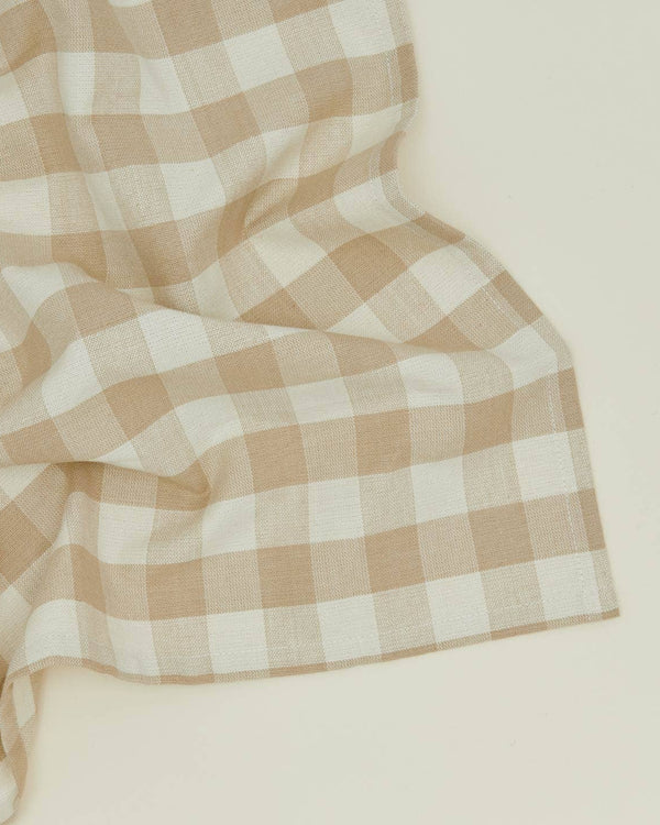Gingham Dinner Napkins - Ivory/Flax (Set of 4) | Hawkins New York
