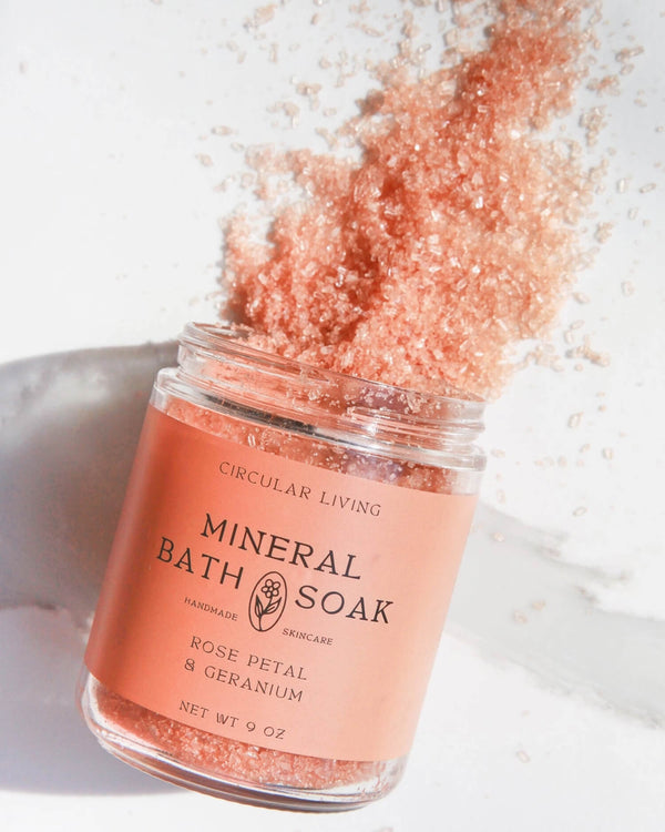 Mineral Bath Soak  - Rose Petal & Geranium | Circular Living