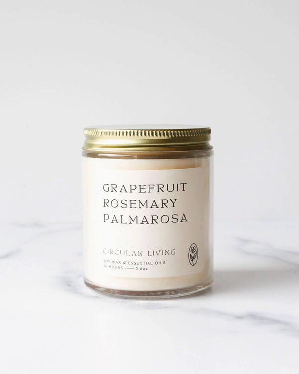 Grapefruit, Rosemary & Palmarosa Candle | Circular Living