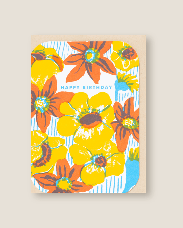 Floral Happy Birthday | Egg Press Manufacturing