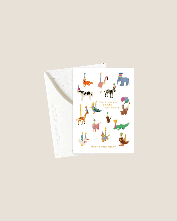 Happy Birthday, Party Animal - Mini Card | Seedlings