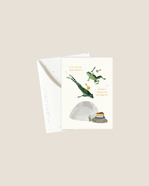 It's Your Birthday, Don't Frog-et to Party - Mini Card | Seedlings