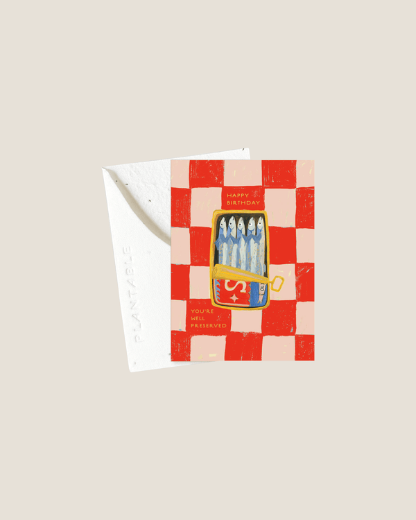Happy Birthday Sardines - Mini Card | Seedlings