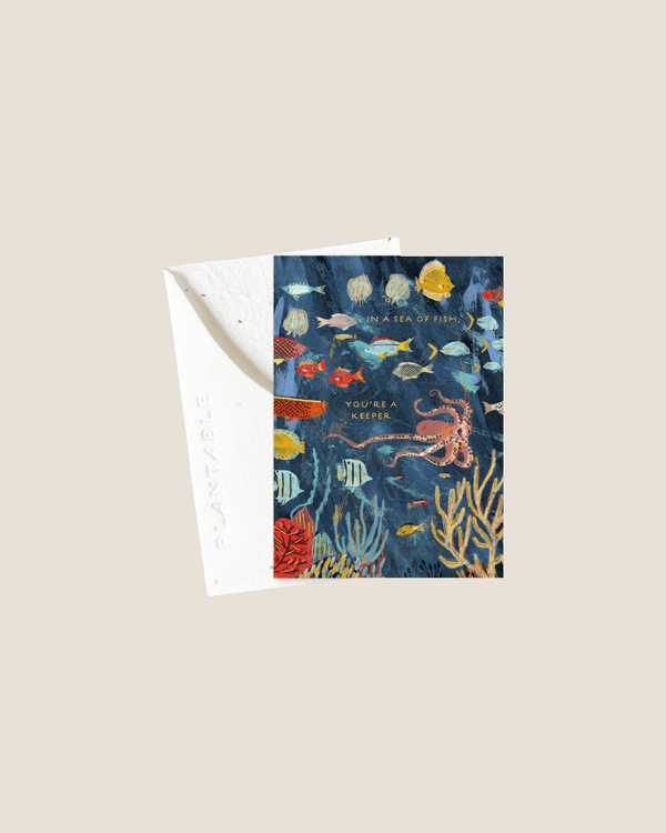 In A Sea of Fish, You're A Keeper - Mini Card | Seedlings
