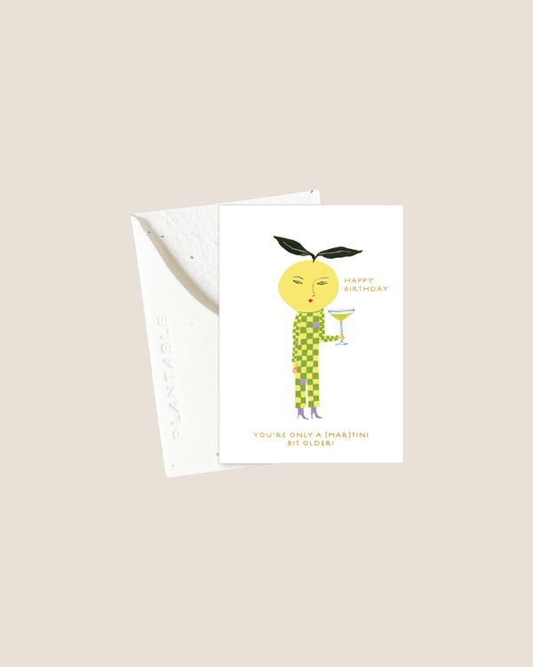 Martini Birthday - Mini Card | Seedlings