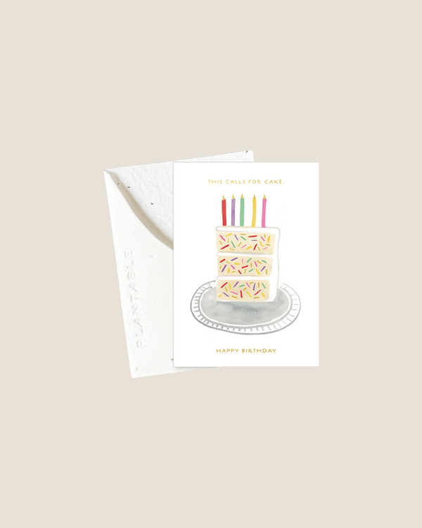 Happy Birthday, This Calls for Cake - Mini Card | Seedlings