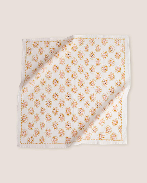 Delicate Pastel Floral Bandana (22x22") | Handker Bandana