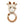 Crocheted giraffe rattle with wooden ring on a white background