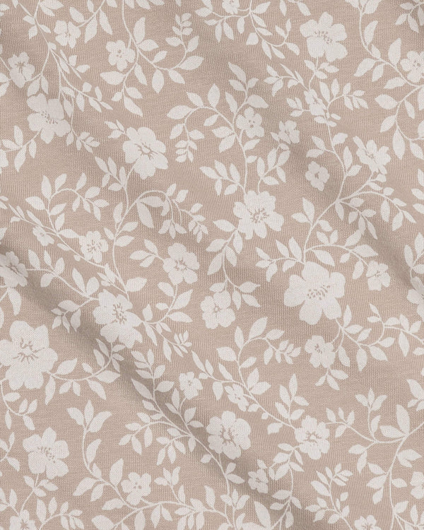 Organic Cotton Classic Swaddle - Beige Floral | Colored Organics + Kendi