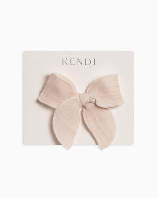 Natural Muslin Bow Clip | Colored Organics / Kendi
