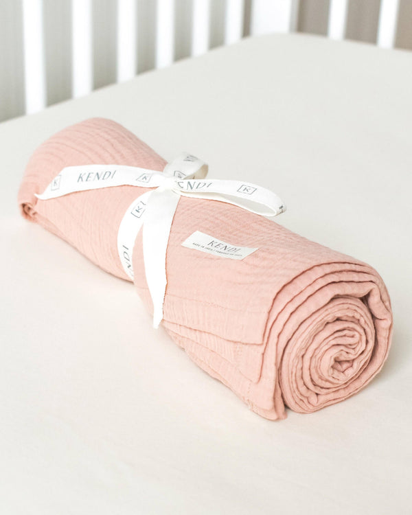 Organic Cotton Muslin Swaddle - Various Colors | Colored Organics + Kendi