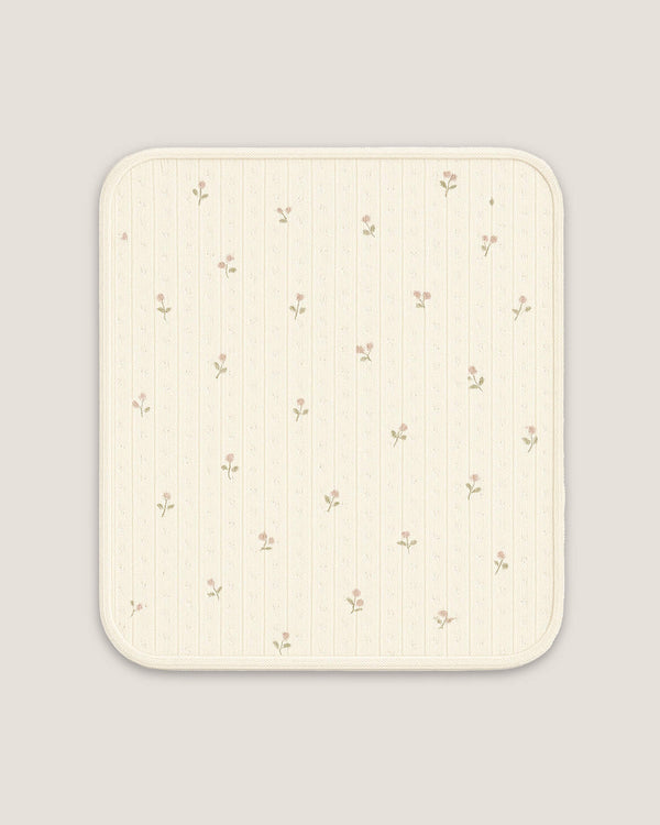 Organic Cotton Pointelle Swaddle - Loren Floral | Colored Organics + Kendi