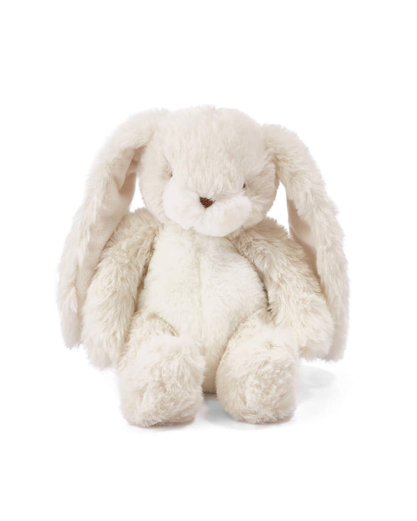 Plush bunny toy on a white background