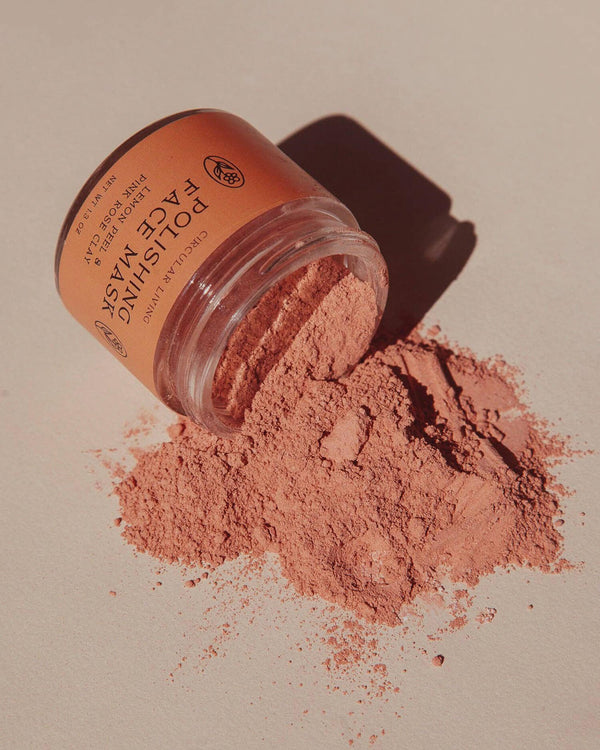 Polishing Face Mask - Lemon Peel & Pink Rose Clay | Circular Living