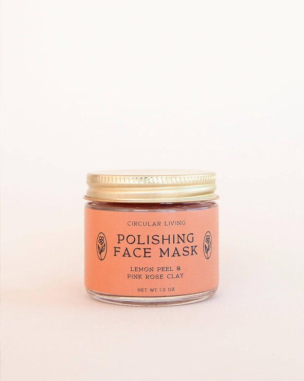 Polishing Face Mask - Lemon Peel & Pink Rose Clay | Circular Living