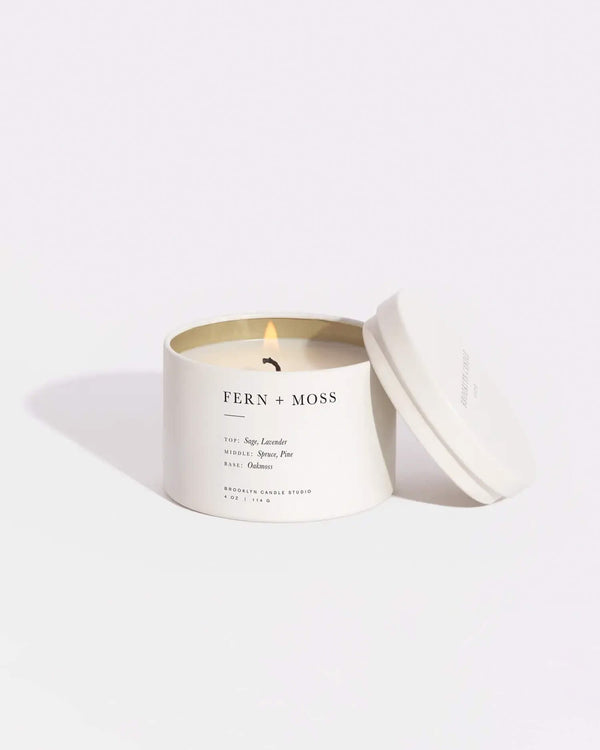 Fern + Moss Tin Candle (4oz) | Brooklyn Candle Studio
