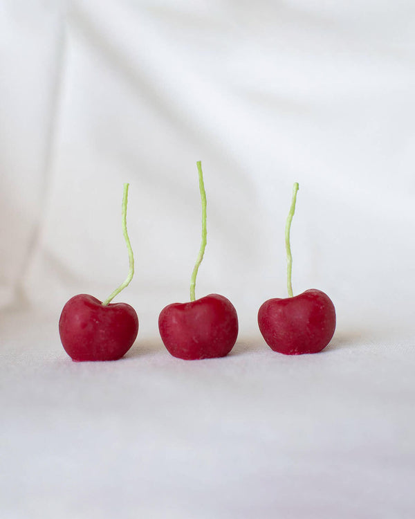 Beeswax Birthday Candles - Cherries | Happy Organics