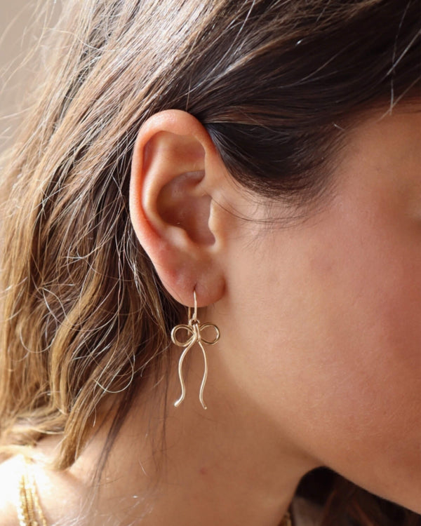 Coquette Bow Earrings (14k Gold Fill) | Token Jewelry