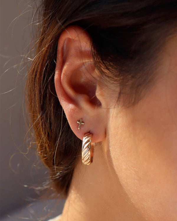 Little Ripples Hoop Earrings (14k Gold Fill) | Token Jewelry