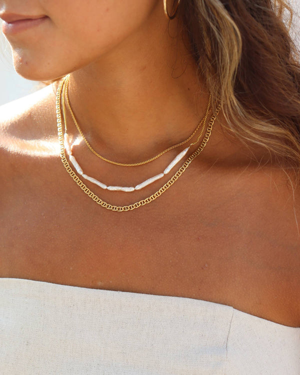 Maren Pearl Necklace - 16" (14k Gold Fill) | Token Jewelry
