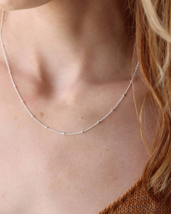 Polka Dot Chain - 16" (Sterling Silver) | Token Jewelry