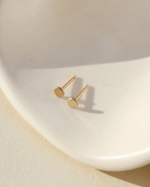 Polka Dot Stud Earrings (14k Gold Fill) | Token Jewelry