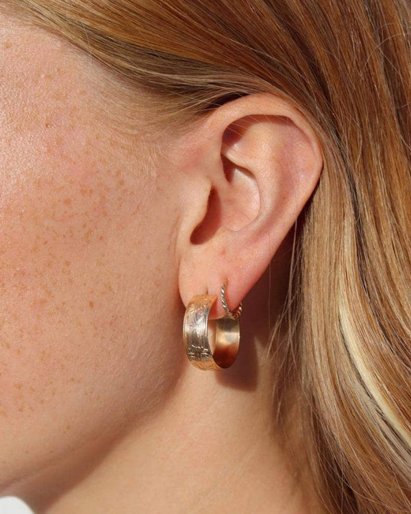 Spiral Hoop Earrings (14k Gold Fill) | Token Jewelry