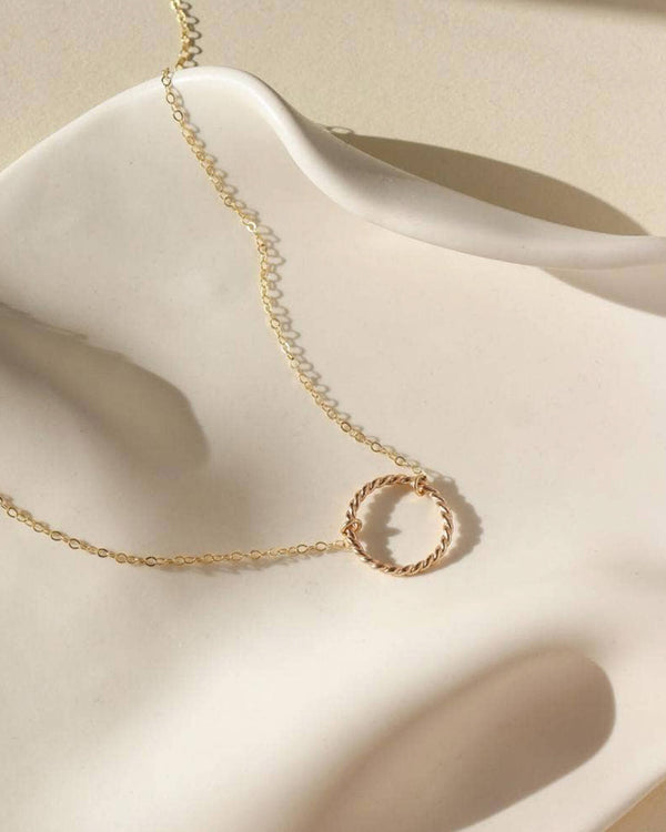 Spiral Necklace - 16" (14k Gold Fill) | Token Jewelry
