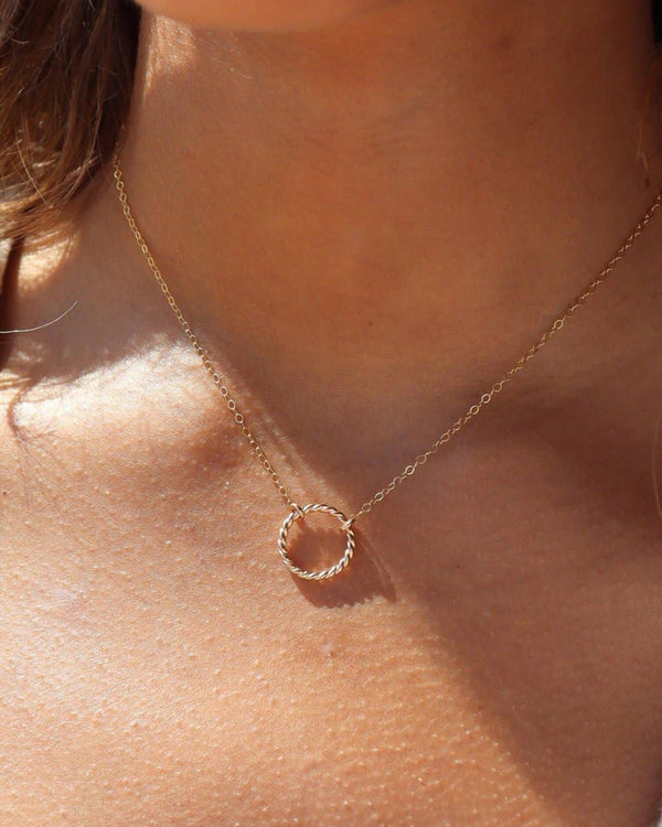 Spiral Necklace - 16" (14k Gold Fill) | Token Jewelry