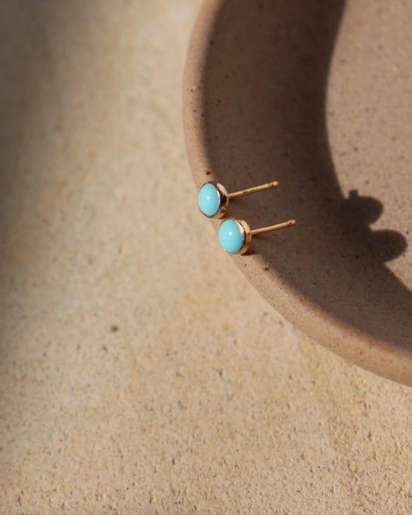 Turquoise Studs (14k Gold Fill) | Token Jewelry