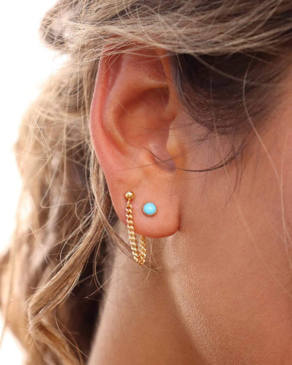 Turquoise Studs (14k Gold Fill) | Token Jewelry