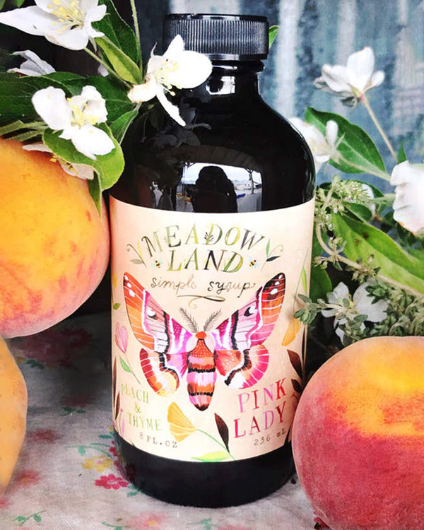 Peach & Thyme Simple Syrup | Meadowland Syrup