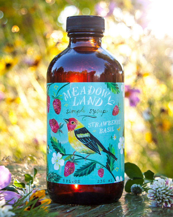 Strawberry Basil Simple Syrup | Meadowland Syrup