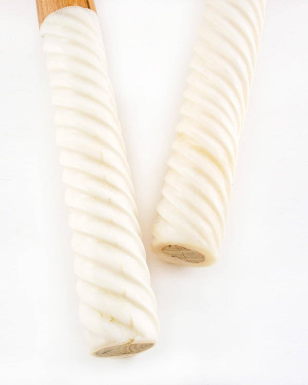 Kenyan Antelope Antler Salad Servers | Swahili African Modern