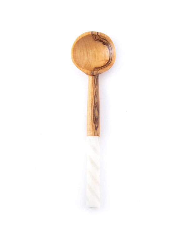 Spiral Handle Wild Olive Coffee Spoon | Swahili African Modern