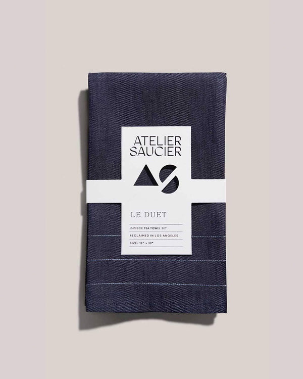 Denim Tea Towels, Set of 2 | Atelier Saucier