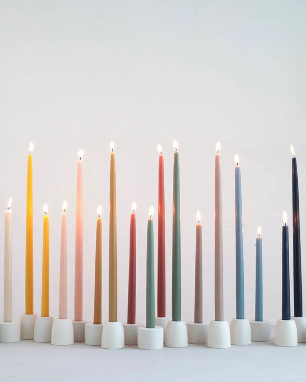 Hand-dipped Taper Candles - 12" - Various Colors | The Floral Society
