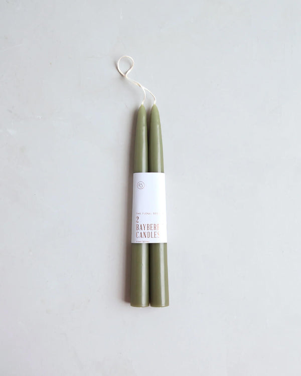 Bayberry Scented Taper Candles – 9″ | The Floral Society