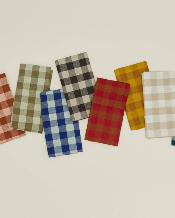 Gingham Dinner Napkins - Red/Terracotta (Set of 4) | Hawkins New York