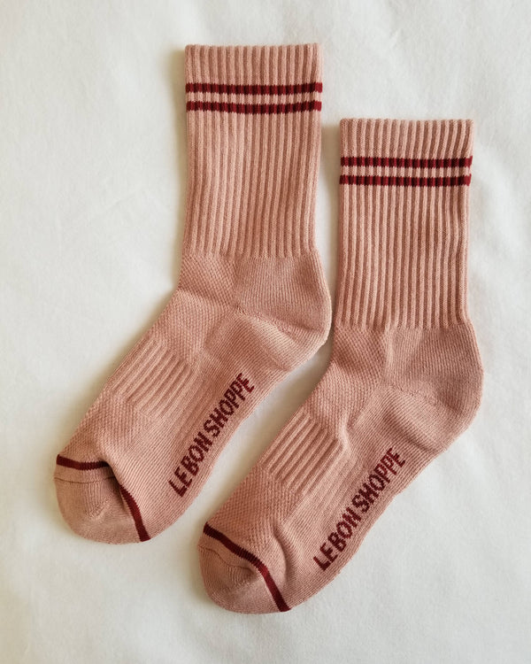 Boyfriend Socks - Vintage Pink | Le Bon Shoppe
