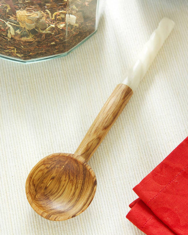 Spiral Handle Wild Olive Coffee Spoon | Swahili African Modern