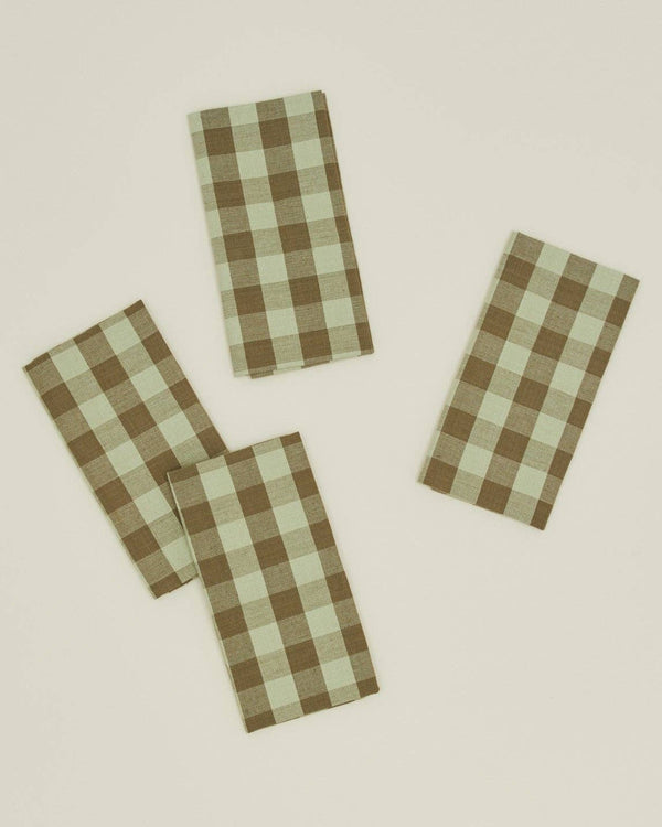 Gingham Dinner Napkins - Sage/Olive (Set of 4) | Hawkins New York