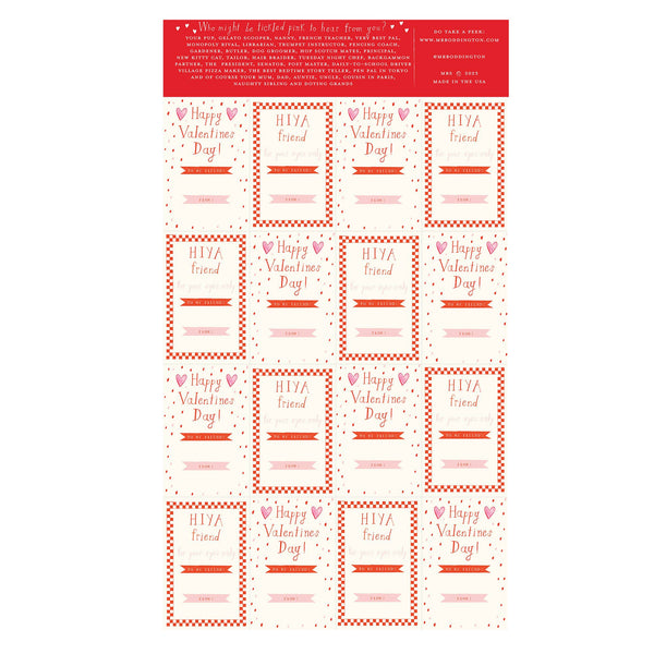 Set of (32) Animal Menagerie Valentines | Mr. Boddington's Studio